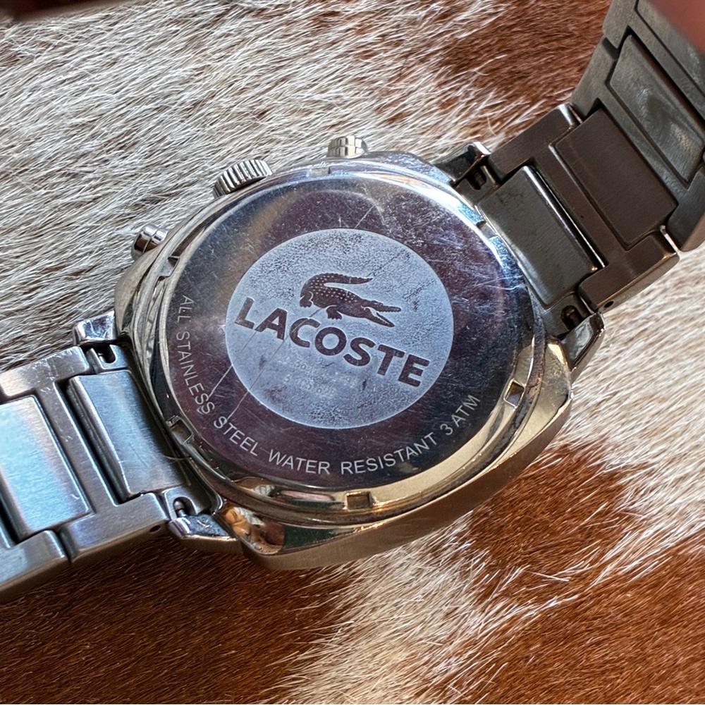 Lacoste Silver Stainless Steel Watch | Needs Battery - Picture 7 of 9